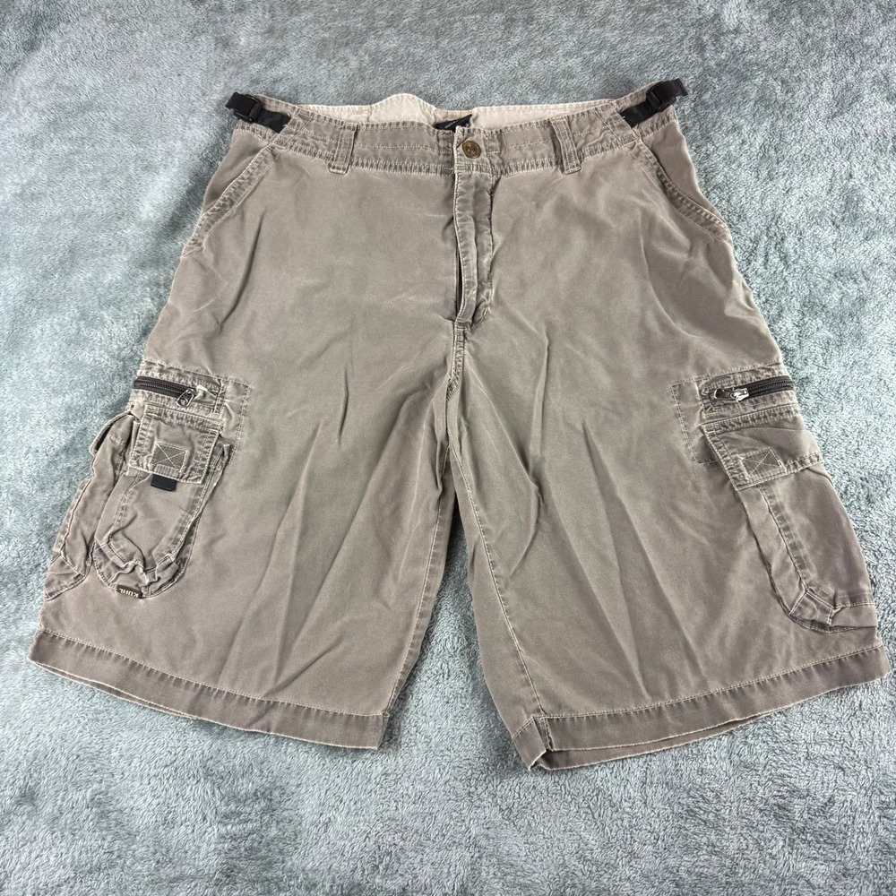 Kuhl‎ Mens KuhlDry Cargo Shorts Gray Brown Hiking Outdoor Utility Size Large 34W
